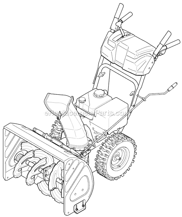 Quick Reference Diagram and Parts List for 31AS63EE701 2012 Yard Man Snow Blower